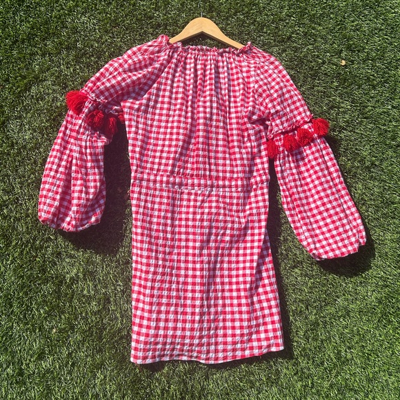 Misa Los Angeles Lisseth dress in red and white size XS - Picture 6 of 8